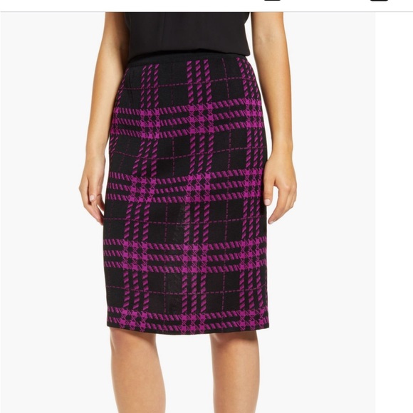 HP 🎉🎉🎉Ming Wang Plaid Knit Skirt - Picture 2 of 2